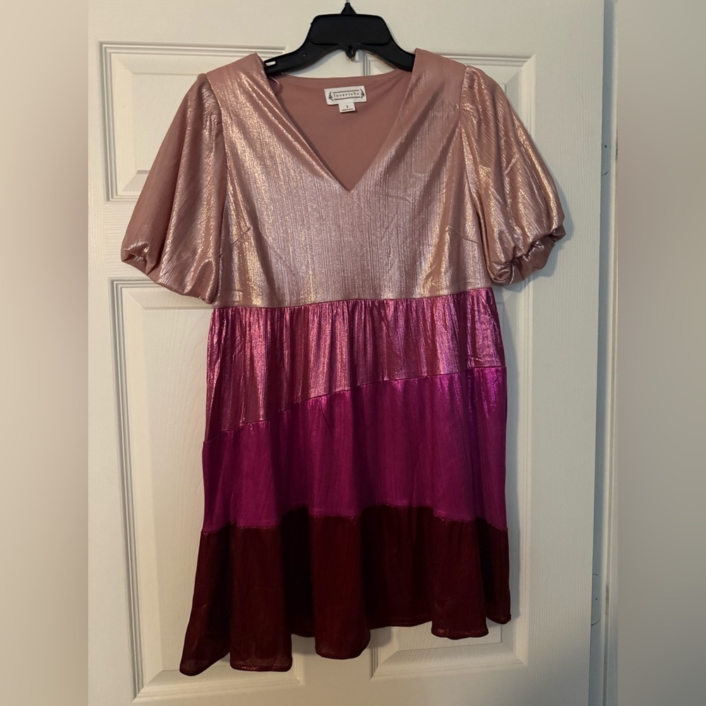 LoveRiche Shimmering Pink Dress